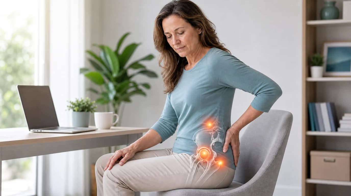 Why Your Hip Hurts When You Sit (3 Spots & What to Do)